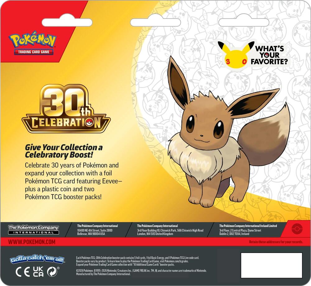FOX -Pokemon: 30th Celebration 2-Pack Blister