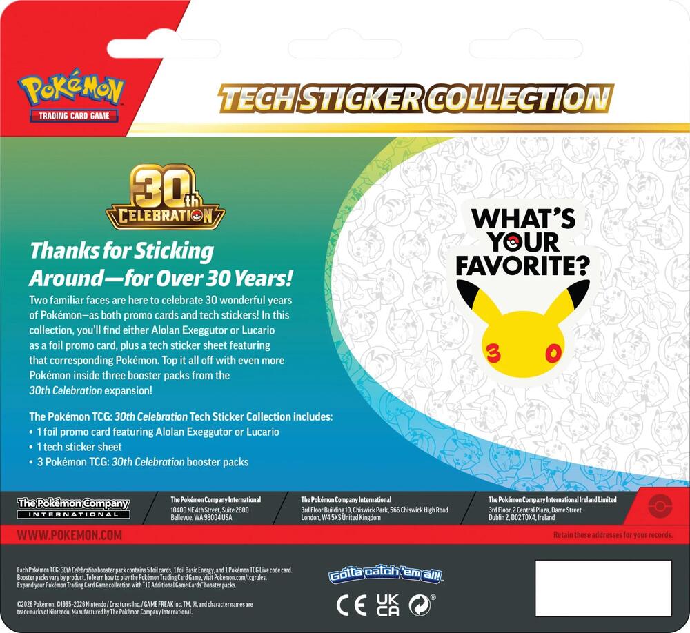 FOX -Pokemon: 30th Celebration Tech Sticker Collection [Alolan Exeggutor]