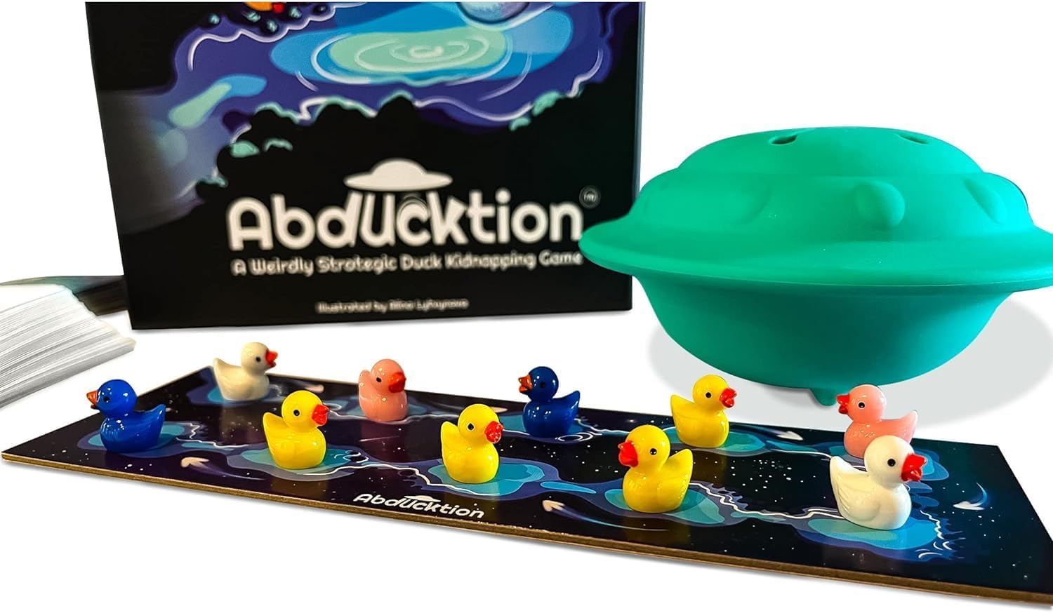 FOX -Abducktion: Base Game + IntergalacDuck Expansion (Ding & Dent)