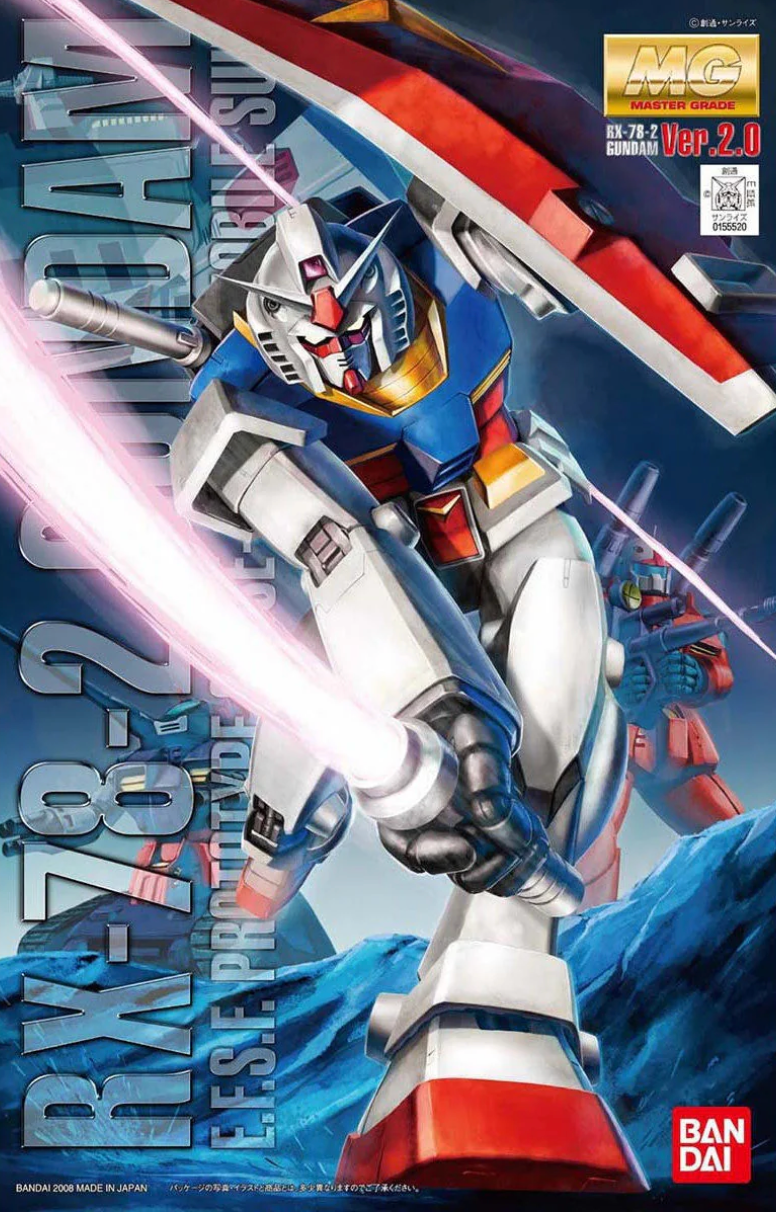 FOX -Bandai 1/100 MG RX-78-2 Gundam (Ver. 2.0) "Mobile Suit Gundam" Model Kit