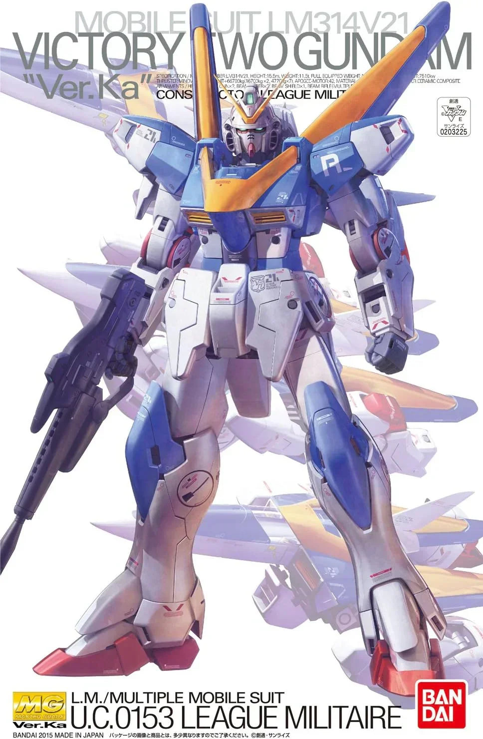 FOX -Bandai 1/100 MG Victory 2 Gundam Ver. Ka "Victory Gundam" Model Kit