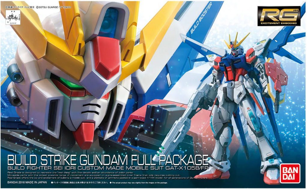 FOX -Bandai 1/144 RG #23 Build Strike Gundam Full Package "Gundam Build Fighters" Model Kit