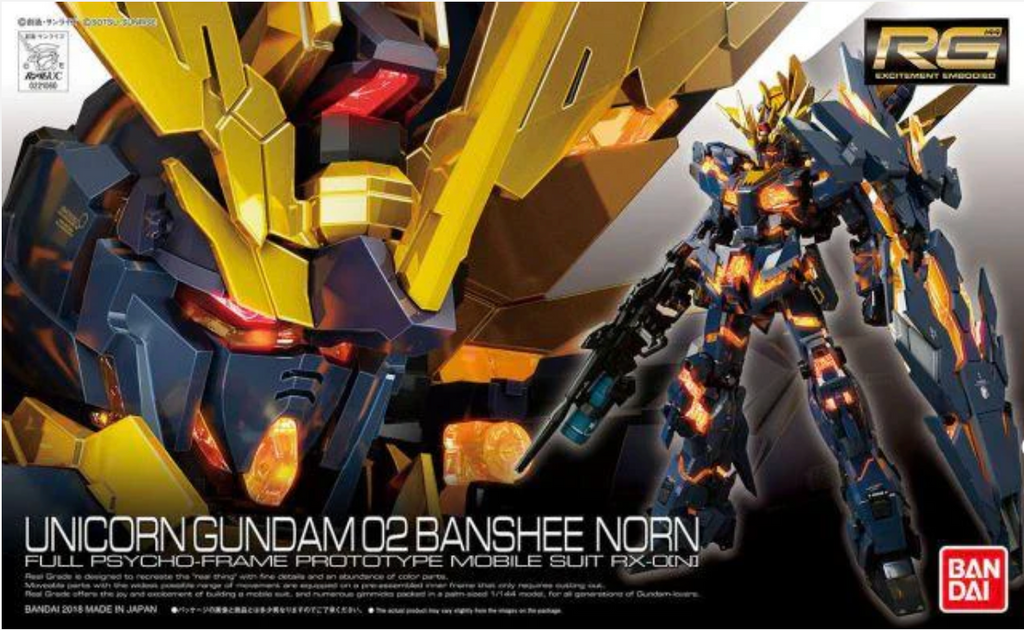 FOX -Bandai 1/144 RG #27 Unicorn Gundam 02 Banshee Norn "Gundam UC" Model Kit