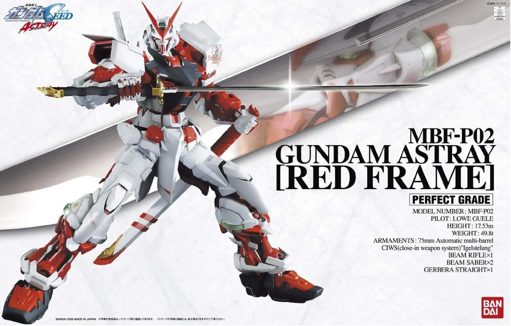 FOX -Bandai 1/60 PG MBF-P02 Gundam Astray (Red Frame) "Gundam SEED" Model Kit