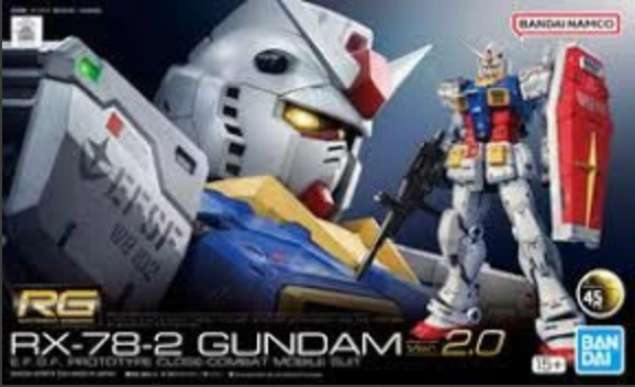 FOX -Bandai RG 1/144 RX-78-2 Gundam Ver. 2.0 "Mobile Suit Gundam" Model Kit
