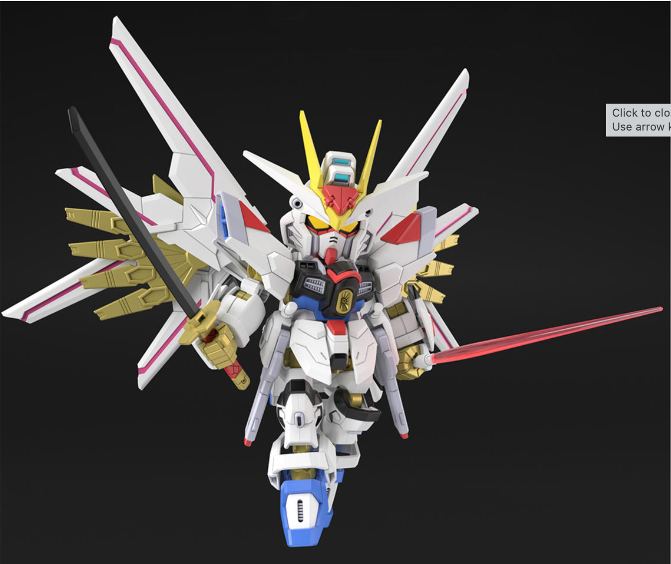 FOX -Bandai SDCS Mighty Strike Freedom Gundam "SEED Freedom" Model Kit