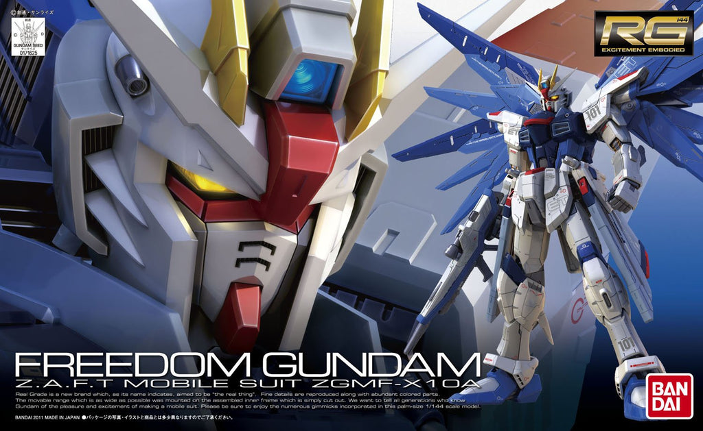 FOX -Bandai 1/144 RG #5 ZGMF-X10A Freedom Gundam "Gundam SEED" Model Kit
