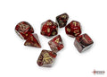 FOX -Chessex Cosmos/Gold 7 Die Set with Bonus Die