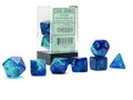 FOX -Chessex Gemini Blue-Blue/Light Blue 7 Die Set