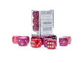 FOX -Chessex Gemini Translucent Red-Violet/Gold 16MM D6 Dice Block