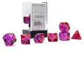 FOX -Chessex Gemini Translucent Red-Violet/Gold 7 Die Set