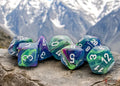 FOX -Chessex Mega-Hedral Festive Waterlily/White 7-Die Set