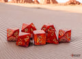 FOX -Chessex Mega-Hedral Scarab Scarlet/Gold 7-Die Set