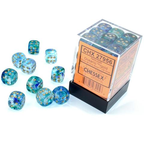 FOX -Chessex Nebula Oceanic Gold Luminary 12 MM Set