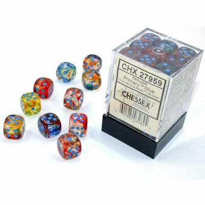 FOX -Chessex Nebula Primary Turquoise Luminary 12 MM Set