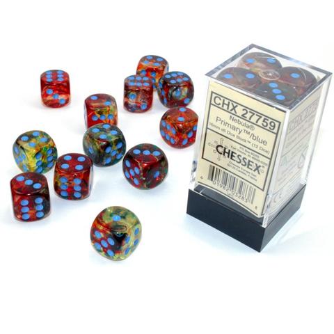 FOX -Chessex Nebula Primary Turquoise Luminary 16 MM Set