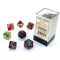 FOX -Chessex Nebula Primary Turquoise Luminary 7 Die Set