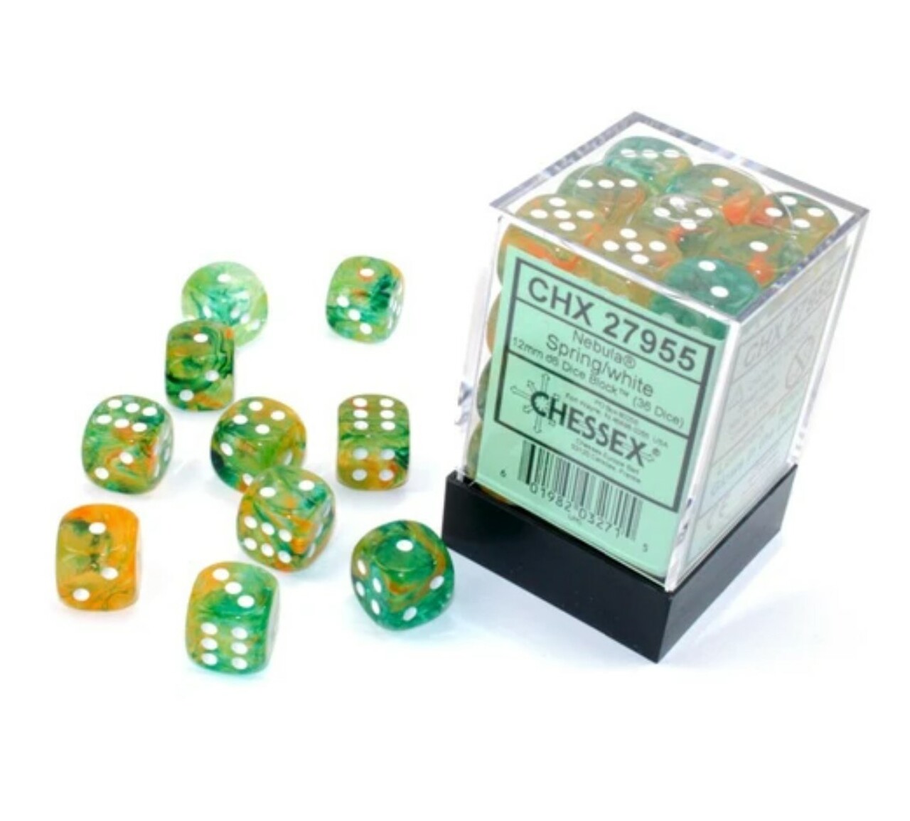 FOX -Chessex Nebula Spring White Luminary 12 MM Set