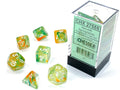 FOX -Chessex Nebula Spring White Luminary 7 Die Set