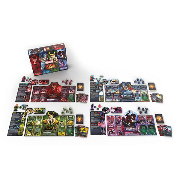 FOX -Dice Throne: Marvel 4-Hero Box - Scarlet Witch, Thor, Loki, Spider-Man (Ding & Dent) [Moderate Damage]