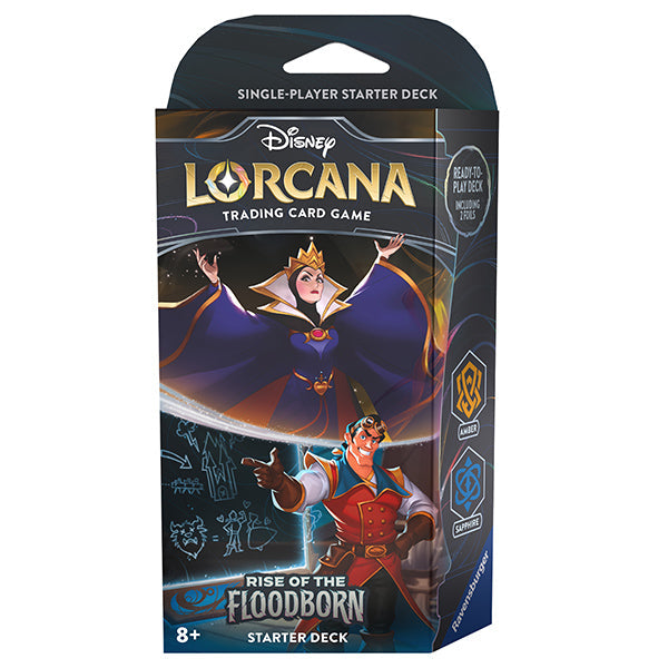 FOX -Disney Lorcana - Rise of the Floodborn Starter Deck - Evil Queen & Gaston