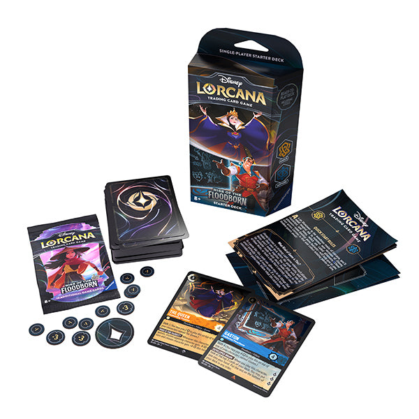 FOX -Disney Lorcana - Rise of the Floodborn Starter Deck - Evil Queen & Gaston