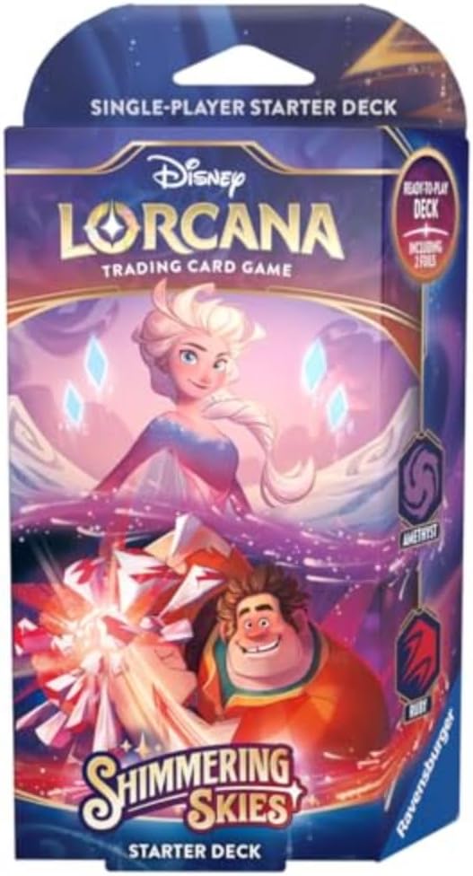 FOX -Disney Lorcana - Shimmering Skies Starter Deck - Elsa & Wreck-It Ralph