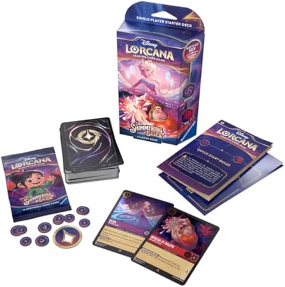 FOX -Disney Lorcana - Shimmering Skies Starter Deck - Elsa & Wreck-It Ralph