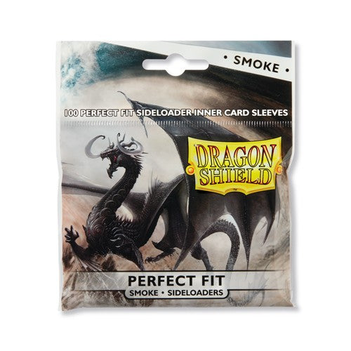 FOX -Dragon Shield Sleeves: Perfect Fit Standard Sideload - Smoke 100CT