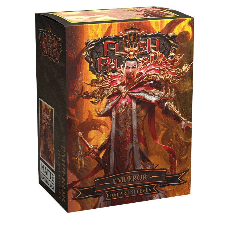 FOX -Dragon Shield Sleeves: Standard Matte Art Flesh and Blood - The Emperor of Volcor 100CT