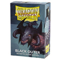FOX -Dragon Shield Sleeves: Standard Matte Outer Sleeves - Black 100CT