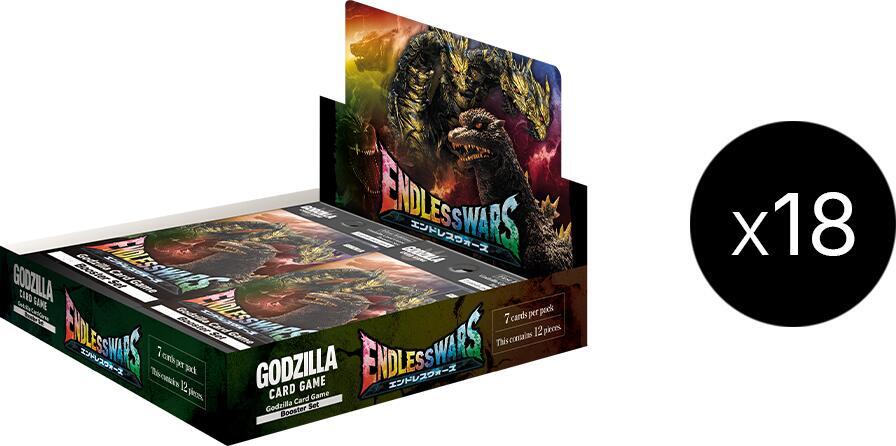 FOX -Godzilla Card Game: Endless Wars Booster Box Case (18 Booster Box + 6 Promos)