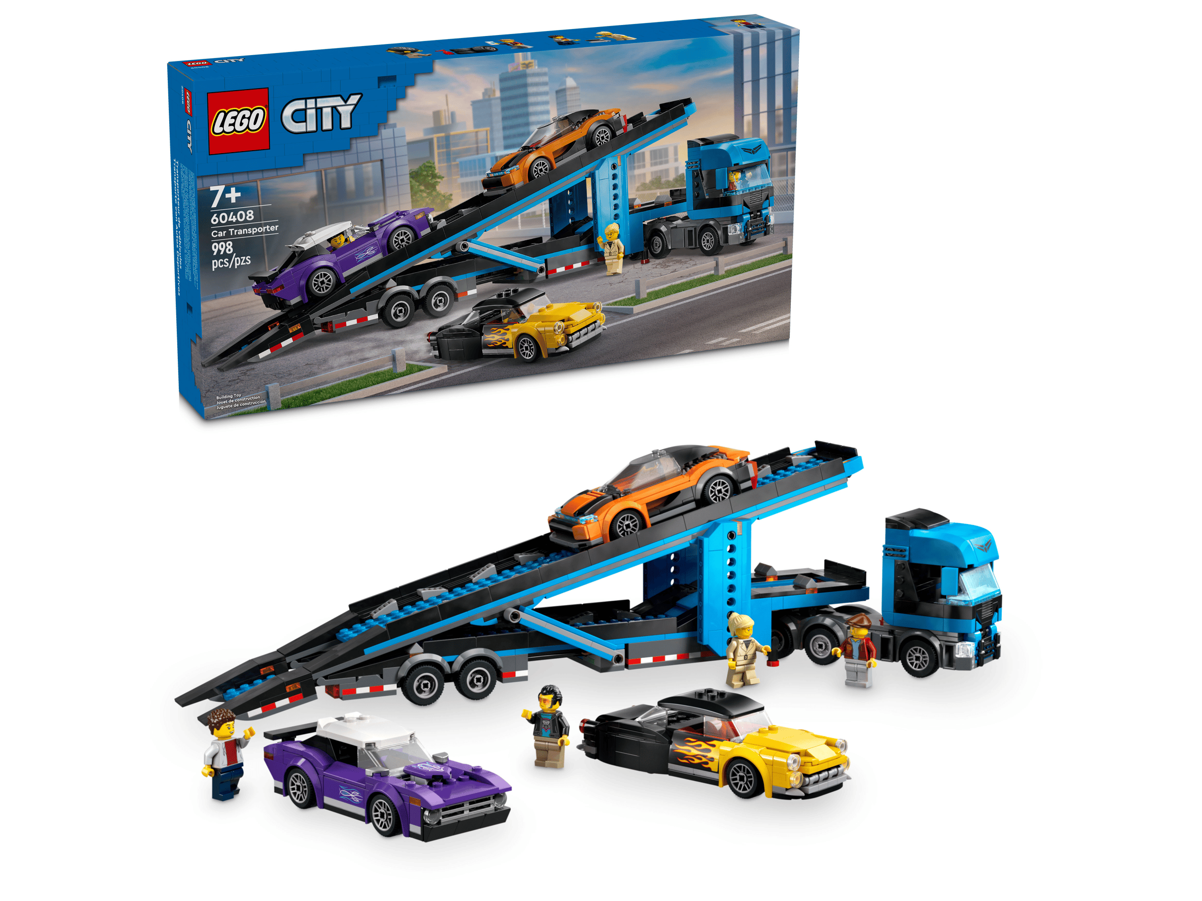 FOX -LEGO City Car Transporter Truck with Sports Cars