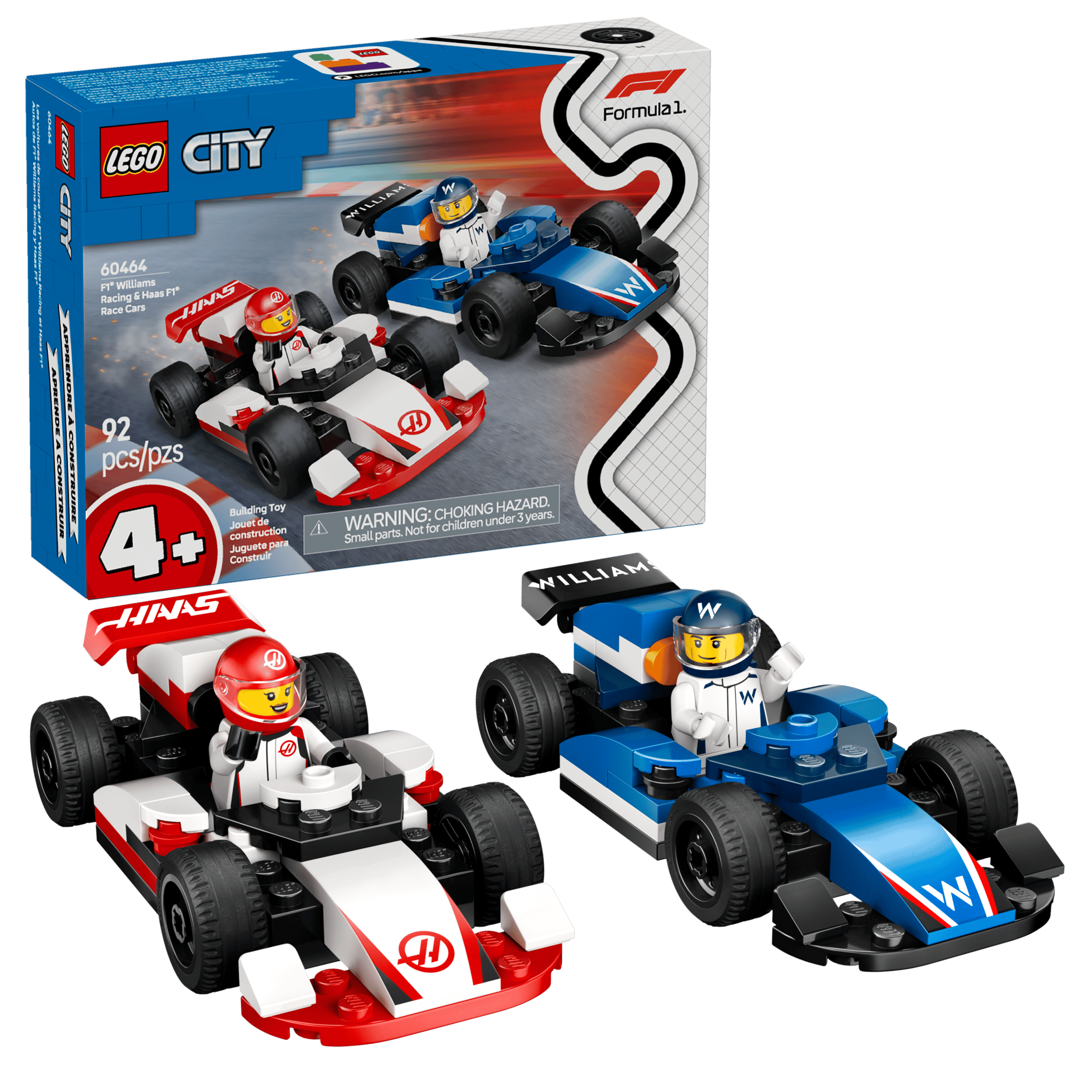 FOX -LEGO City F1 Williams Racing and Haas F1 Race Cars