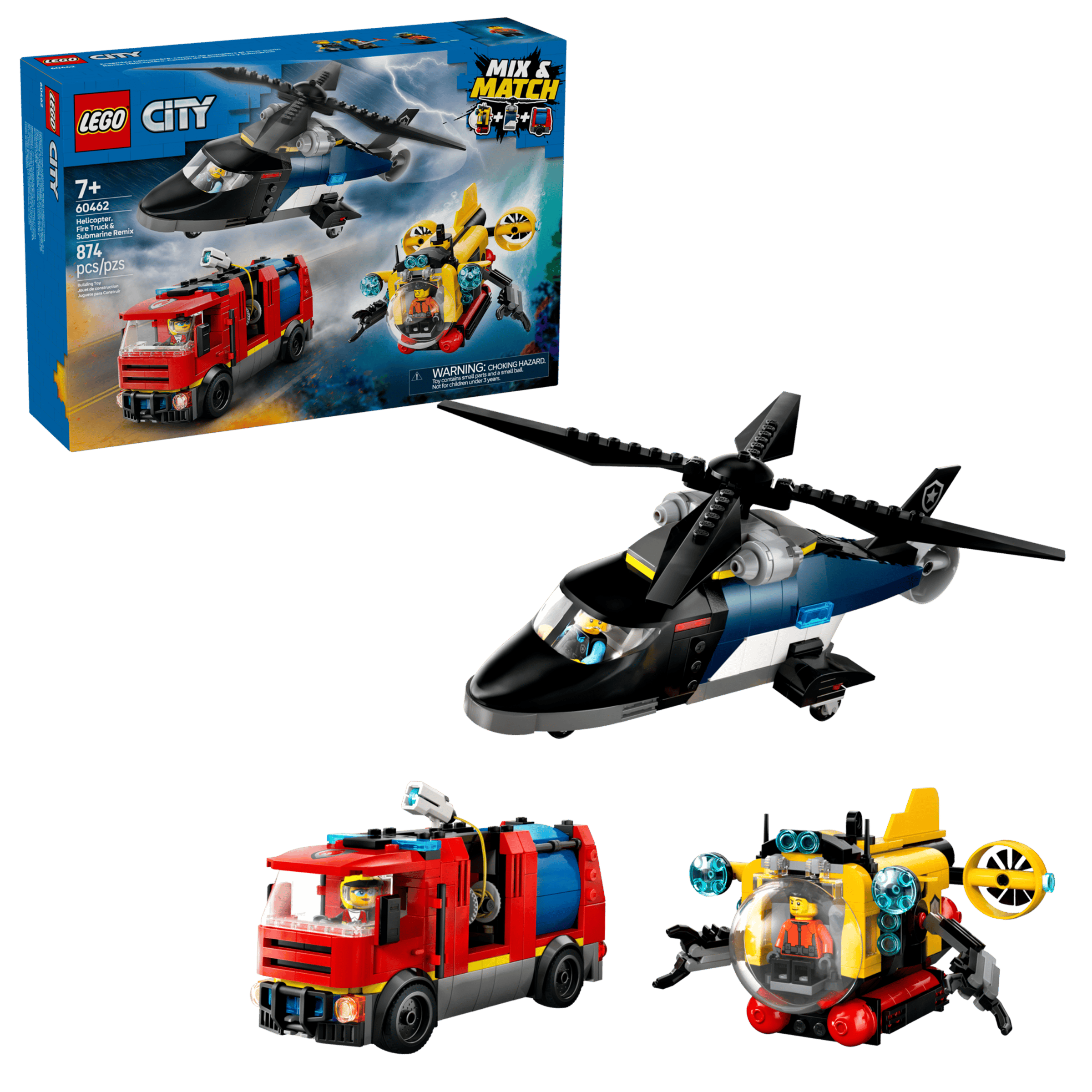 FOX -LEGO City Helicopter, Fire Truck and Submarine Remix