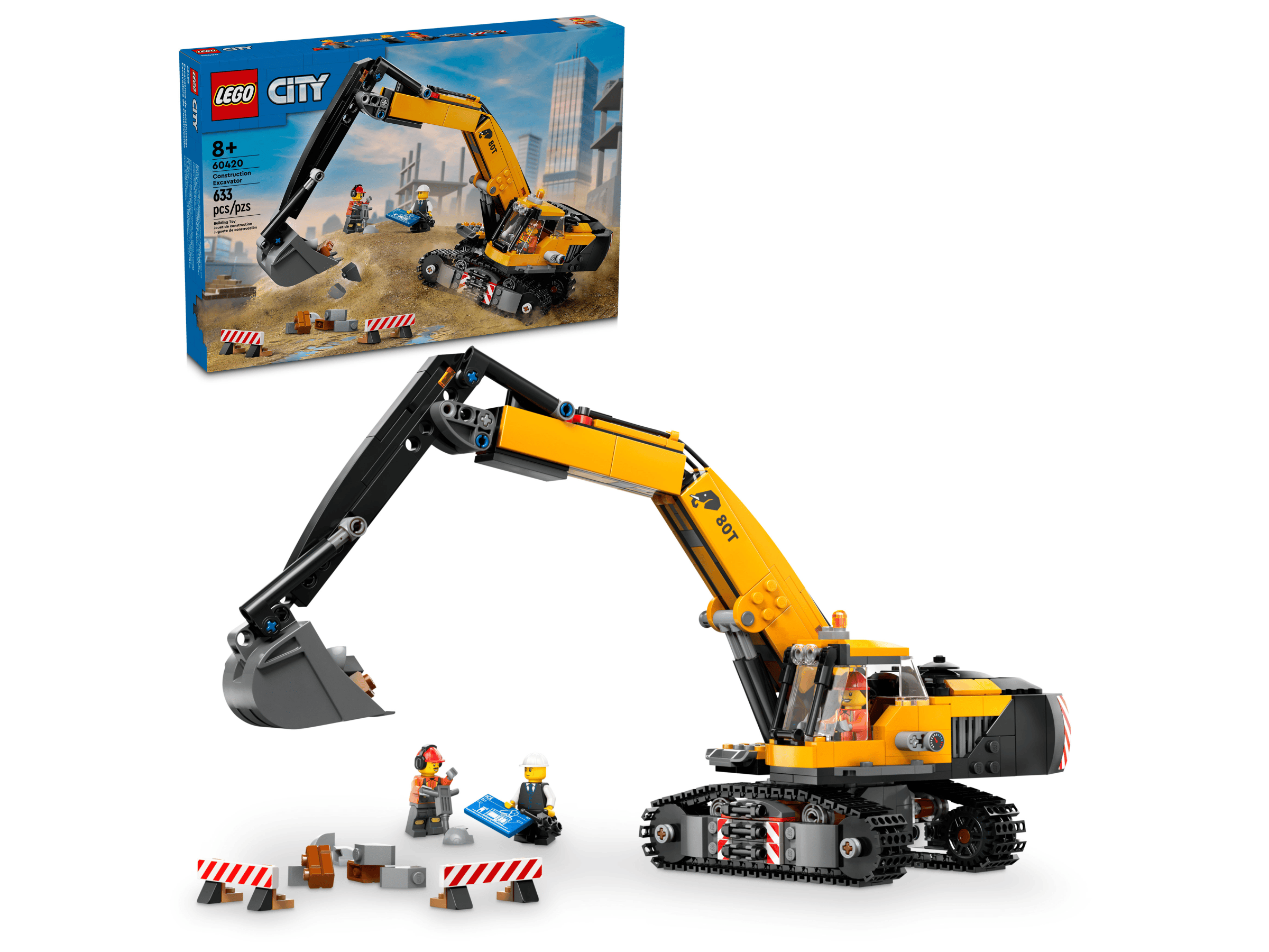 FOX -LEGO City Yellow Construction Excavator