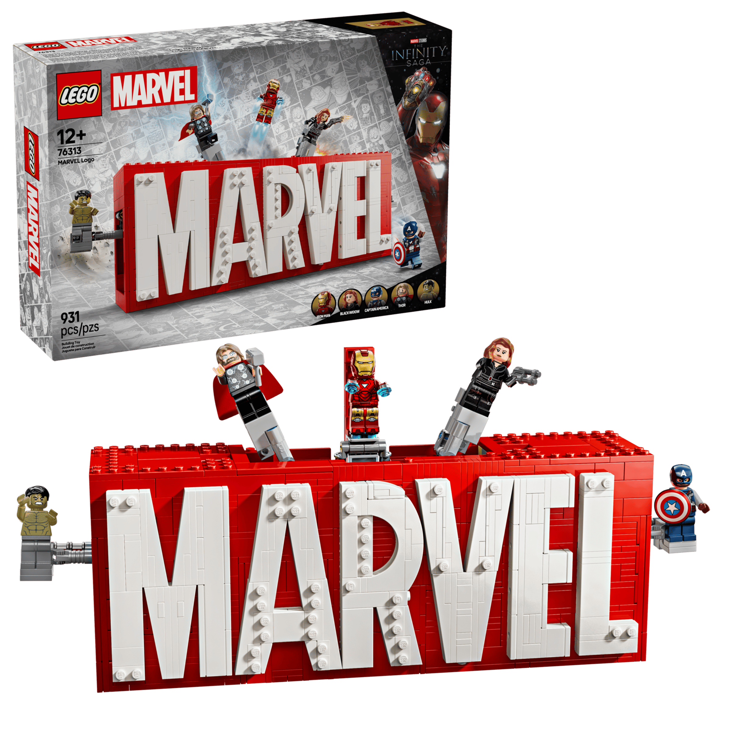 FOX -LEGO Marvel MARVEL Logo and Minifigures