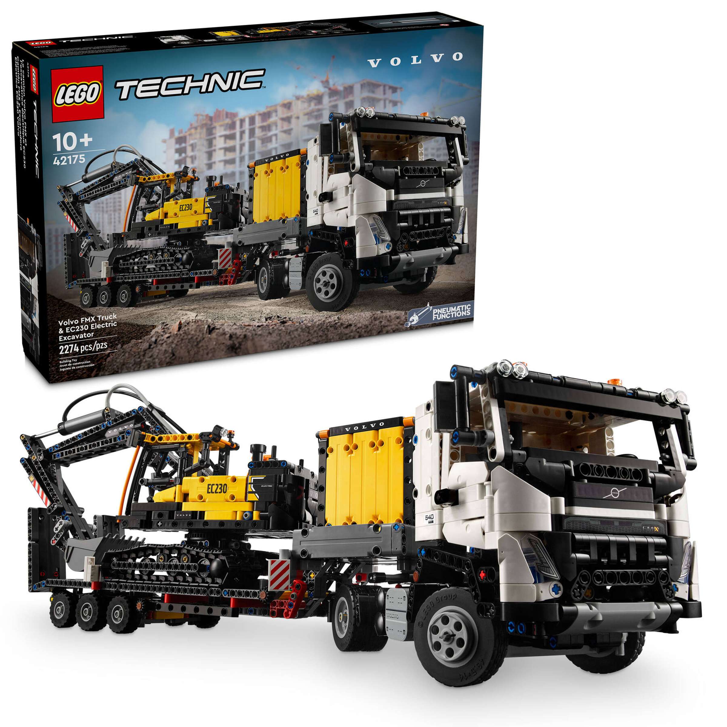 FOX -LEGO Technic Volvo FMX Truck and EC230 Electric Excavator