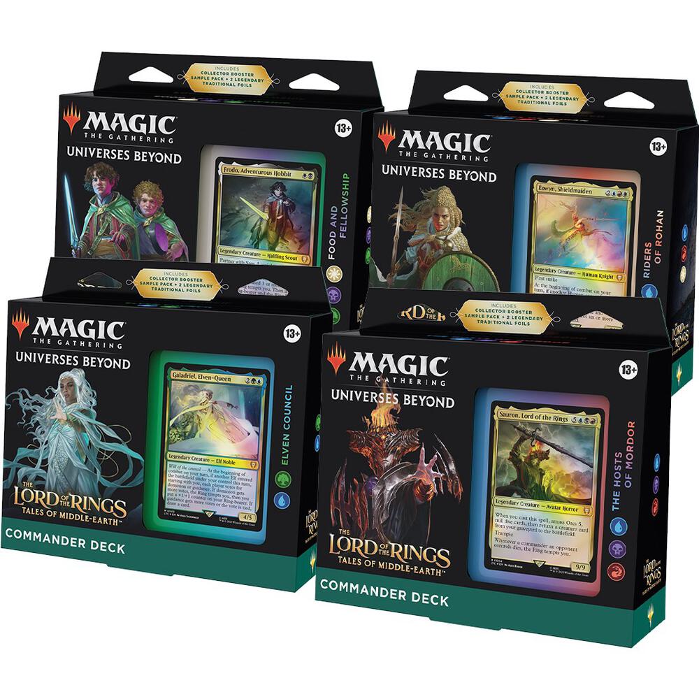 FOX -Magic: The Gathering - The Lord of the Rings: Tales of Middle-Earth Commander Decks (Set of 4)