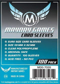 FOX -Mayday Games Euro Card Sleeves 59mm x 92mm (100) MDG7028