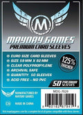 FOX -Mayday Games Premium Euro Card Sleeves 59mm x 92mm (50) MDG7029