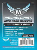 FOX -Mayday Games Mini Euro Card Sleeves 45mm x 68mm Blue (100) MDG7035