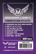 FOX -Mayday Games Standard USA Card Sleeves 56mm x 87mm Purple (100) MDG7040