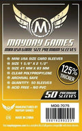 FOX -Mayday Games Premium Mini USA Card Sleeves 41mm x 63mm Dark Yellow (50) MDG7075