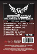 FOX -Mayday Games Premium Mini Chimera Card Sleeves 43mm x 65mm Dark Red (50) MDG7079
