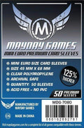 FOX -Mayday Games Premium Mini Euro Card Sleeves 45mm x 68mm Dark Blue (50) MDG7080