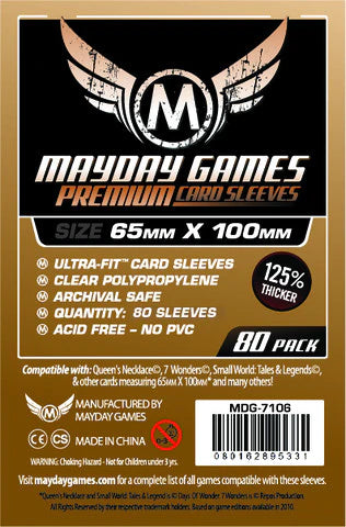 Mayday Games Premium Card Sleeves 65mm x 100mm Magnum Copper (80) MDG7106