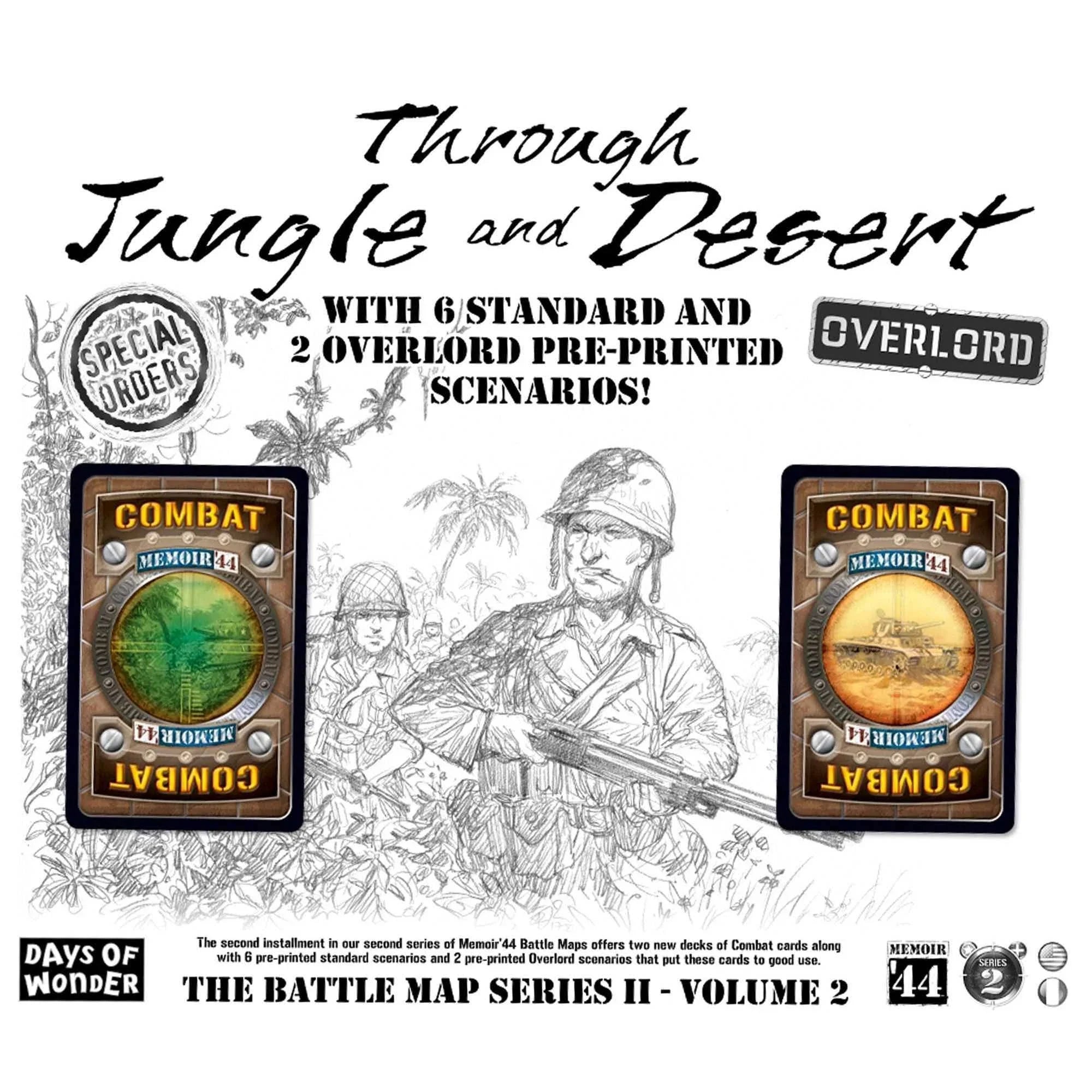 FOX -Memoir '44: Through Jungle and Desert Battle Map (Ding & Dent) [Moderate Damage]