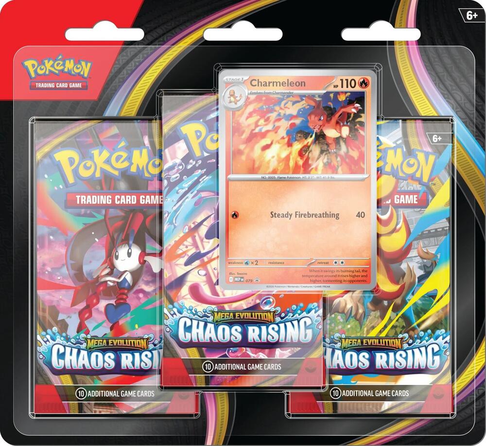 FOX -Pokemon: Mega Evolution 4 - Chaos Rising 3 Pack Blister