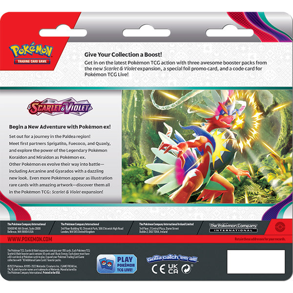 FOX -Pokemon: Scarlet & Violet 01 - 3 Booster Pack Blister